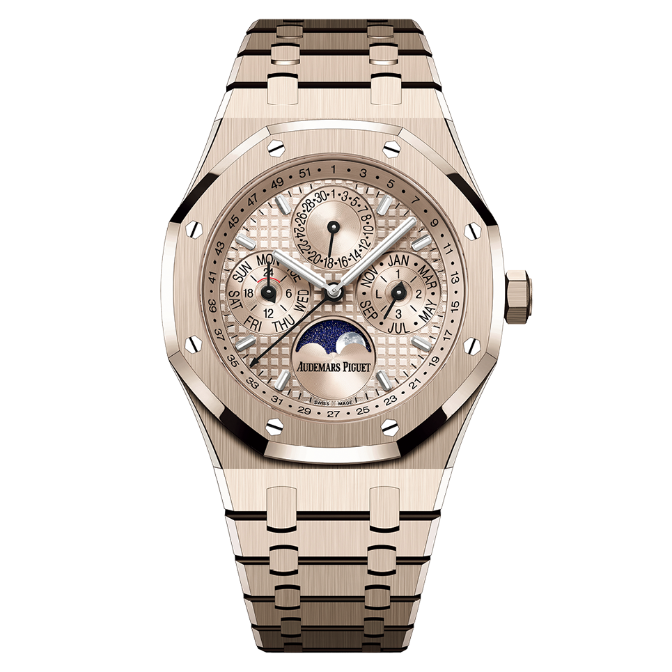 時計〈ロイヤル オーク パーペチュアルカレンダー〉［K18SG、φ41㎜］※価格要問い合わせ（オーデマ ピゲ／オーデマ ピゲ ジャパン）