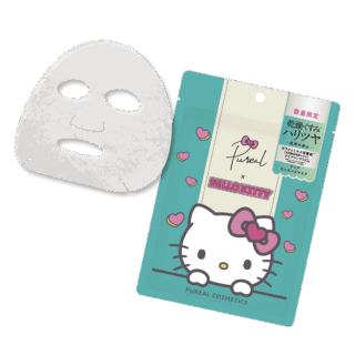 ピュレア クリアエッセンスマスク ハローキティ限定パッケージ〈シートマスク〉7枚入り¥660（マルマンH&B）© ’25 SANRIO CO., LTD. APPR. NO. L662856