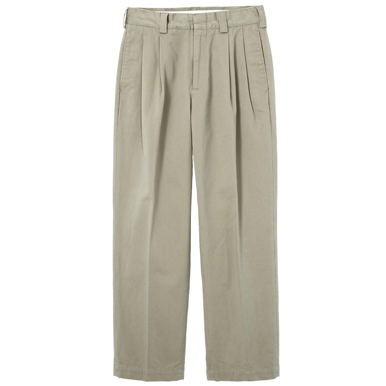 タック入りの太めストレートは、きちんと感もありスラックス感覚ではけます。クリーンな見た目と、オーセンティックな佇まいは、タートルネックにシャツ、首元にはスカーフ、といったトラッドならではの重ね着を楽しむのに最適。