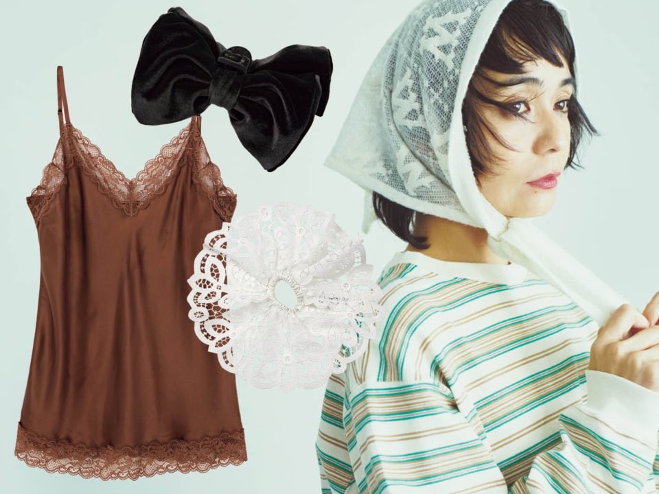 絶賛人気継続中【甘めヘアアクセ】や【ランジェリーライク服】は秋冬スタイルにもマッチします♡