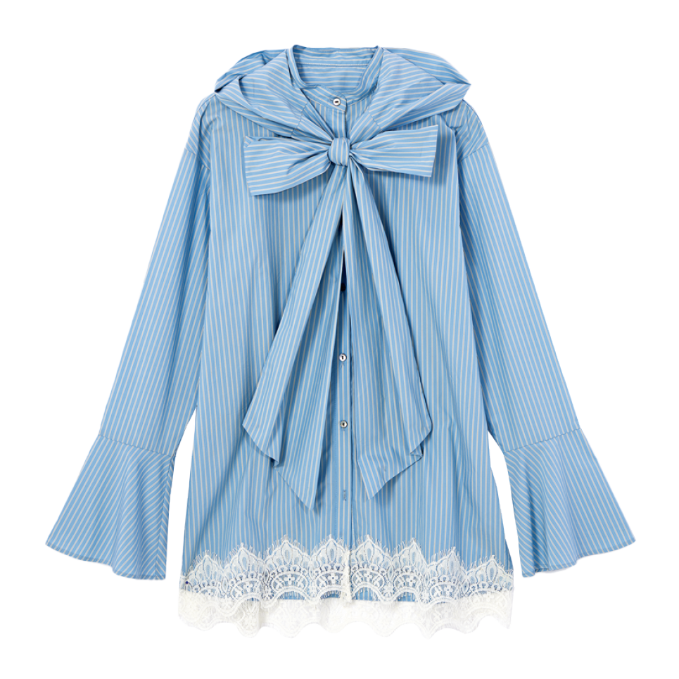 フード付きのビッグリボンタイ！ ブラウス¥26,400（プランクプロジェクト／プランクプロジェクト 青山店）