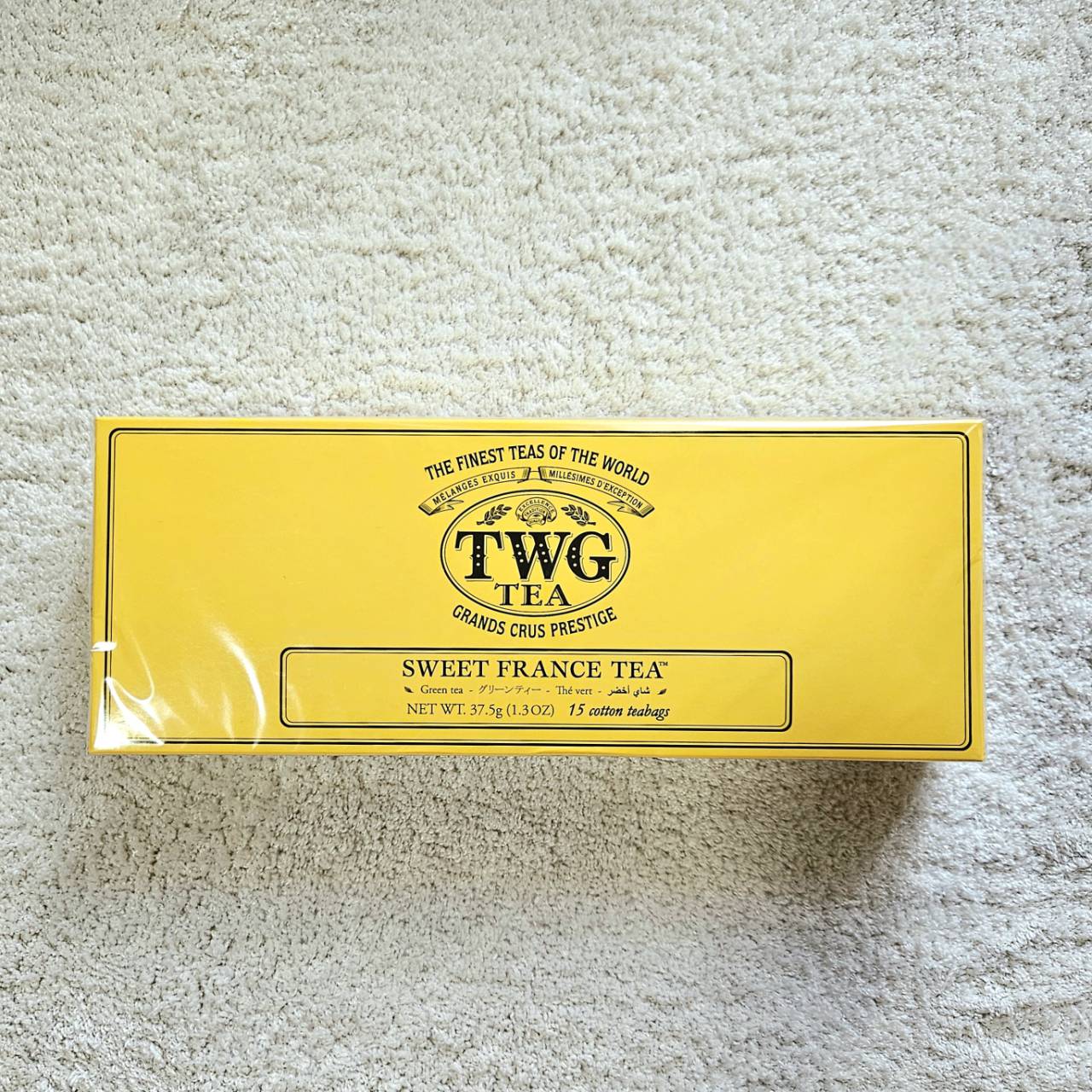 ベタみやげ⑤TWGのティーバッグ　TWGのティーバッグ15包入りは22.50シンガポールドル（日本円で約2,737円）。