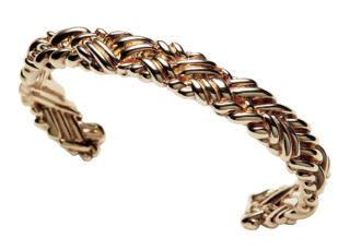 アイコニックなイントレチャートを用いた華やかな1本。ブレスレット［SV×K18YG］¥231,000