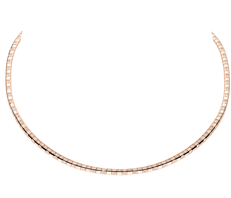 ネックレス〈ル ダミエ ドゥ ルイ・ヴィトン〉［PG×DIA・39cm］¥5,522,000（ルイ・ヴィトン／ルイ・ヴィトン クライアントサービス）