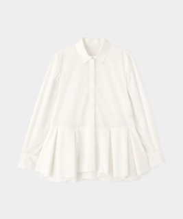 SOLOTEXブロードタックフレアブラウス￥35,200