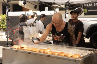 焼き上げるサマを見るのも楽しい
