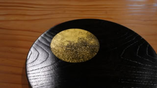 ②コート剤を塗って、マスキングをはがしたら完成! なんとか完成した朧月がこちら。