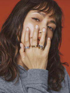 ゴールドリング各¥28,600、シルバーリング各¥24,200(全てマリア ブラック/マリア ブラック 表参道店)