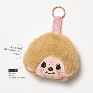 〈フェイスポーチ〉ふわふわの髪の毛にトレードマークのそばかすとほっぺがキュート。ポーチとしてバッグに忍ばせてもよし。Oリングでバッグやベルトループなどにつけても可愛いよ。