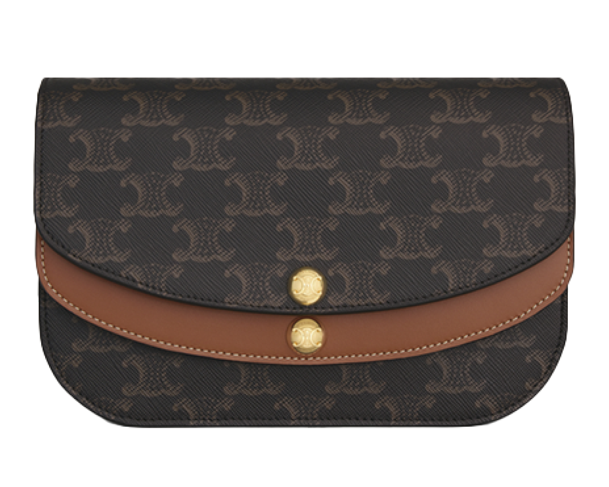 〈ストラップ デュオウォレット〉 ［H13×W20×D6cm／札入れ1、小銭入れ0、カードスリット4、ポケット2］ ¥231,000※ストラップ付き、予定価格（セリーヌ／セリーヌ ジャパン）