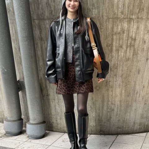 【40代スナップ】一点投入で即今っぽくなる「ニットボンネット」が大人可愛い!|久保江由貴さん