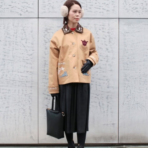 【40代スナップ】あったかくて、ふわっふわ「イヤーマフ」が大人可愛さを演出♡|三澤はるかさん