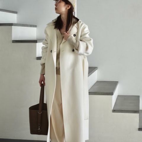 【40代スナップ】「ボアキャップ」でミュートトーンコーデに大人の可愛さをプラス♡|林 夏紀さん