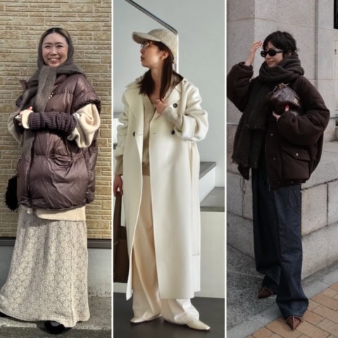 【40代スナップ7選】ワントーンコーデを「ふわふわ」「モコモコ」小物で洒落見せする人続出!