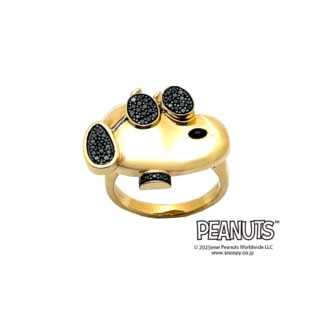 リング［K18YG×ブラックDIA×アゲート］¥638,000（カジャビジュー）