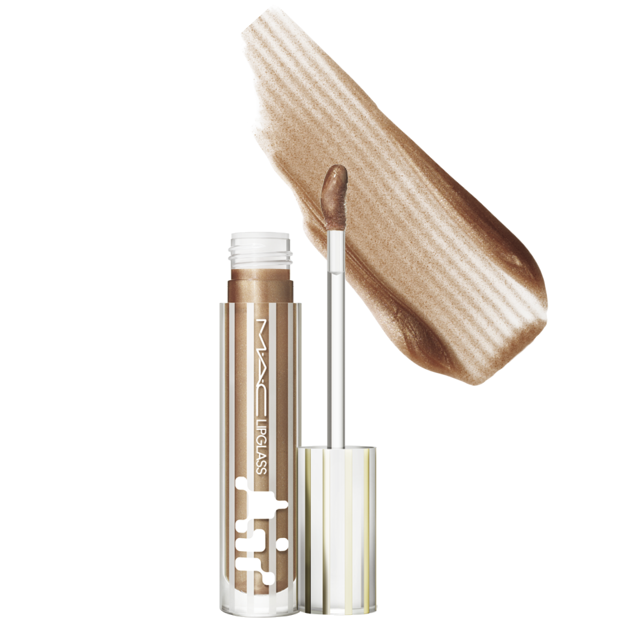 エアリーで心地いい塗り心地。ガラスのような輝きとツヤに、しっとり柔らかに整えるスキンケア効果も。¥3,740（M・A・C）