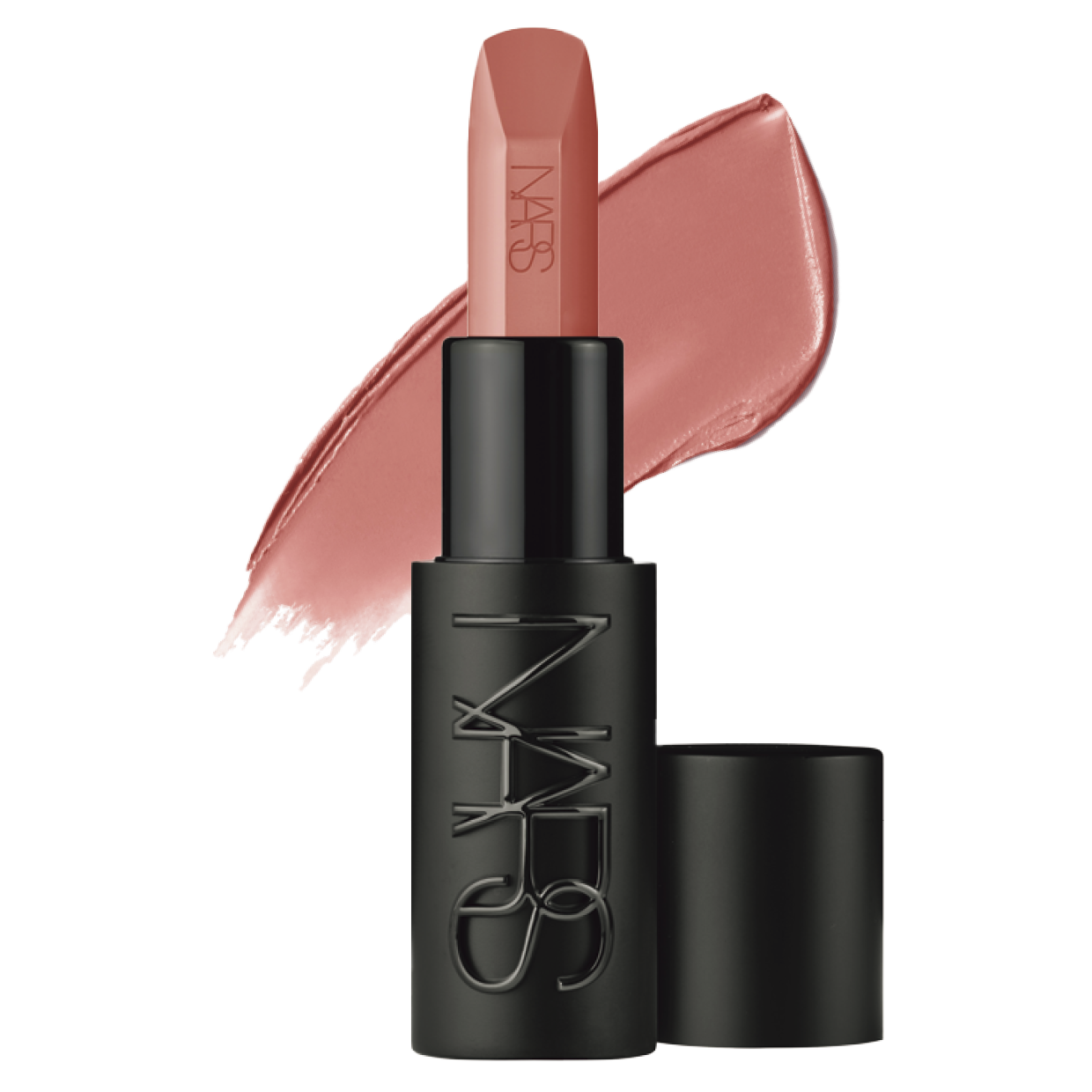 しっとり唇をケアしながら、鮮やかな発色とクリーミーなつけ心地でロングラスティング。滑らかで軽やかに唇になじみ、滲みにくくシルキーなサテン質感。¥5,280（NARS JAPAN）