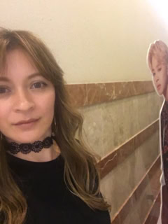 2017年、BTSライブ会場にて、ジミンのパネルと一緒に。