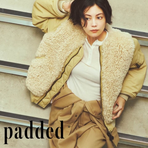 異素材コンビが可愛くハンサム♡【パテッドコート】は軽くてあったか、40代にオススメです!