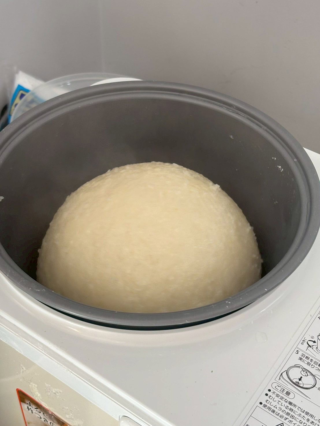 この餅つき機を開封すると、新年を感じます。年々コツをつかんできて、いい塩梅で停止できるようになってきました！