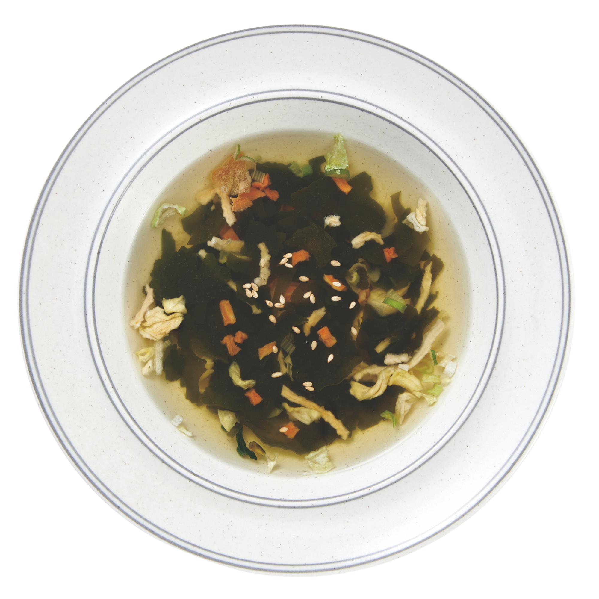 『天然わかめと7種の野菜スープ』