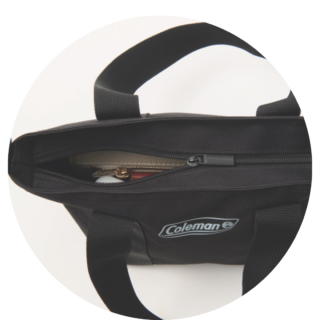 ごちゃごちゃしがちなバッグの中身をファスナーで隠せるのでスマートに持ち歩き。｜オトナミューズ〈通常号〉付録はColeman 着脱可能なショルダーストラップ付きミニトート