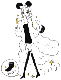 「ソックスは足のむくみ対策にも◎。1日2万歩近く歩く日でも、ふくらはぎが張るような疲れを感じにくい」（T）