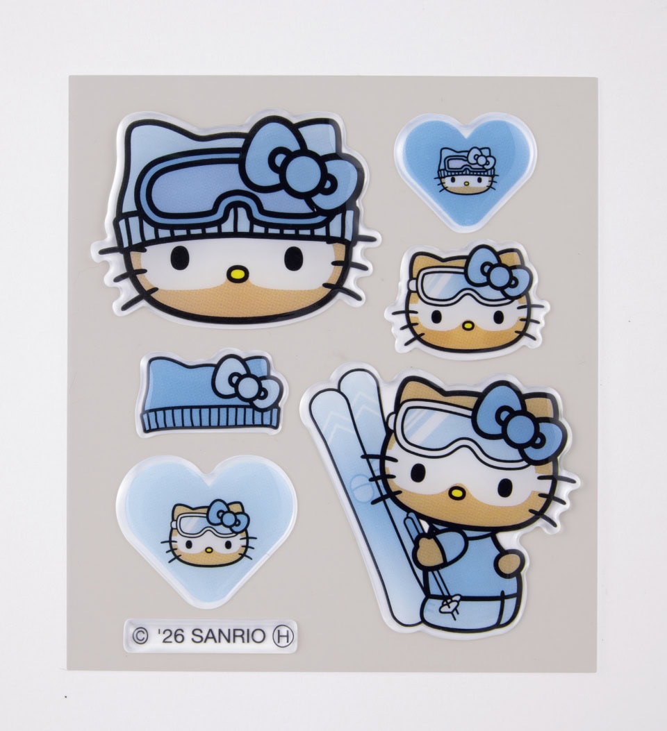 ぷっくりとした立体感がどこか懐かしいシールセット。冬らしい水色が可愛い♡