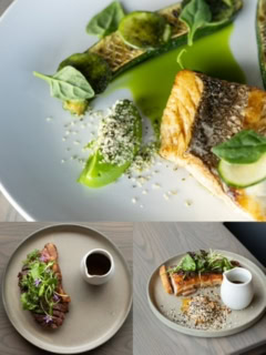 盛り付けも洒落ている、目でも楽しめる料理ばかり！