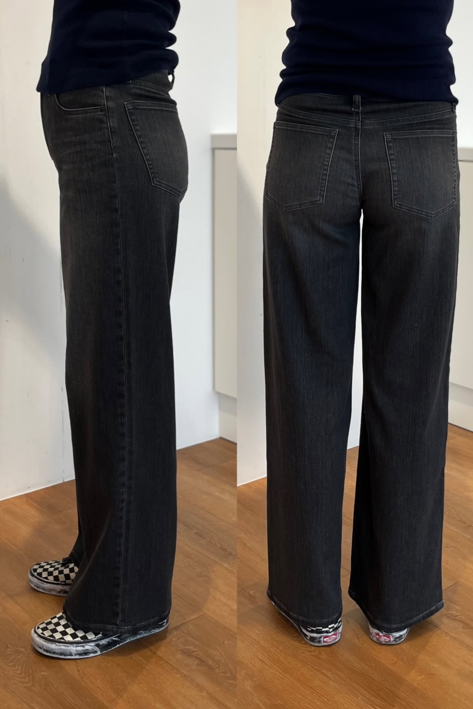 全方位で美しいシルエットを描いてくれますし、リアルな色落ち感も洒落ているんですよね。ヒップポケットの位置＆大きさも絶妙なので、ちょっと小尻に見えているかも！