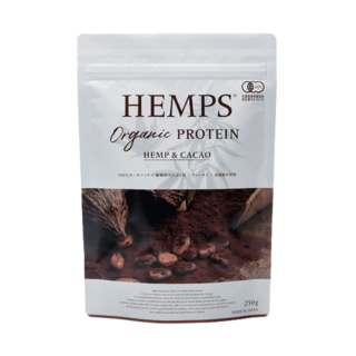 HEMPS® オーガニックプロテイン ヘンプ&カカオ 250g ¥3,500（ヘンプフーズジャパン）