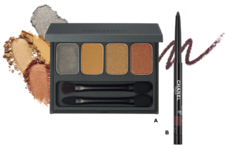 Aマンダラ アイ パレット イエロースワール ¥5,500（アムリターラ・3/3発売） Bスティロ ユー ウォータープルーフ N 67 ¥4,620（シャネル）