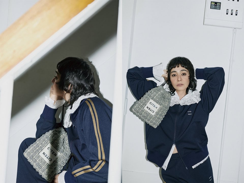 【シテン×金子綾】ジャケットにナップサック、ジャージにレース…! バッグを主役に大人可愛く♡