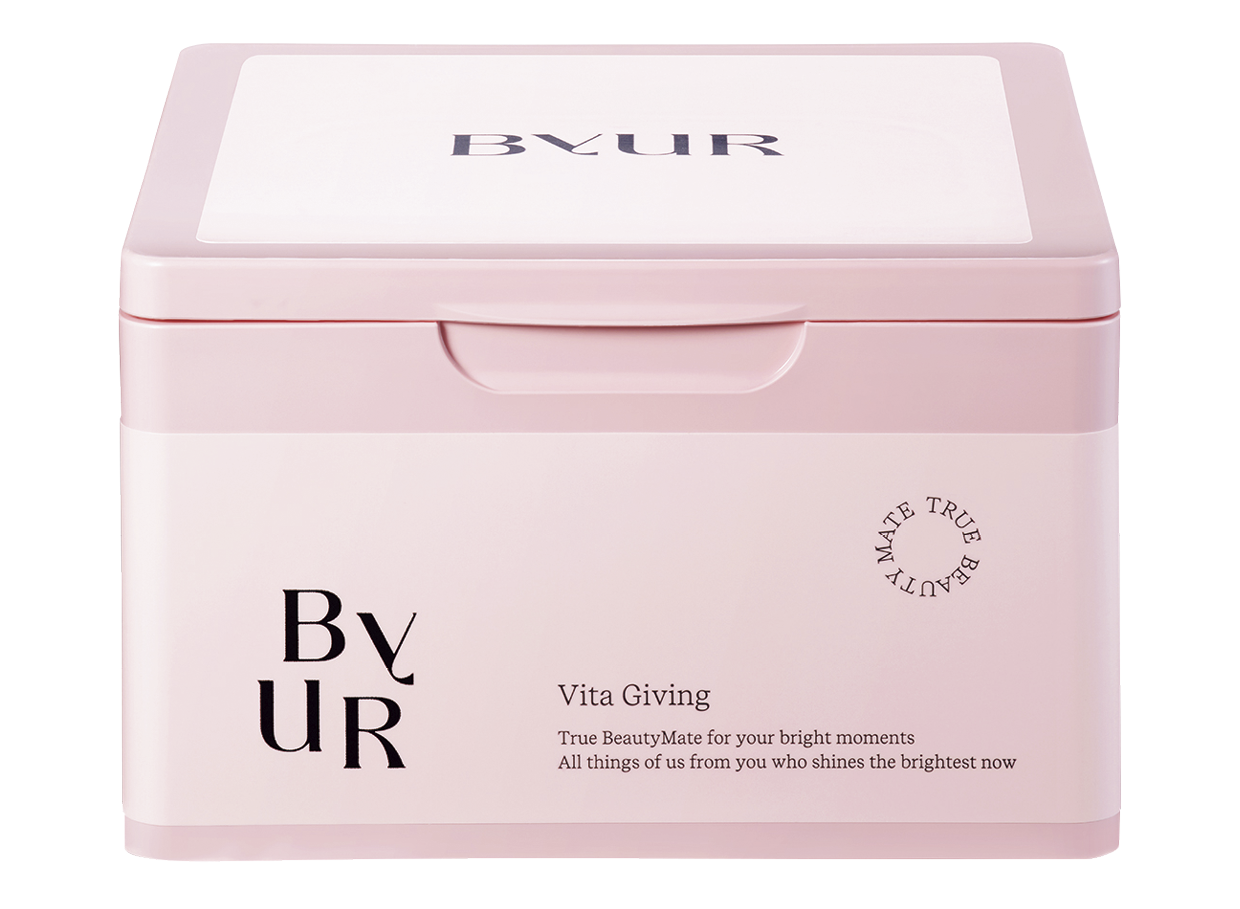 7.ビーガン認証された再生繊維を使用したシートに、たっぷりの美容成分を配合。1日5分のケアで乾燥毛穴やくすみにアプローチ。バイユア ビタギビングデイリーアクアセラムマスク〈30枚〉¥2,420(Hamee)