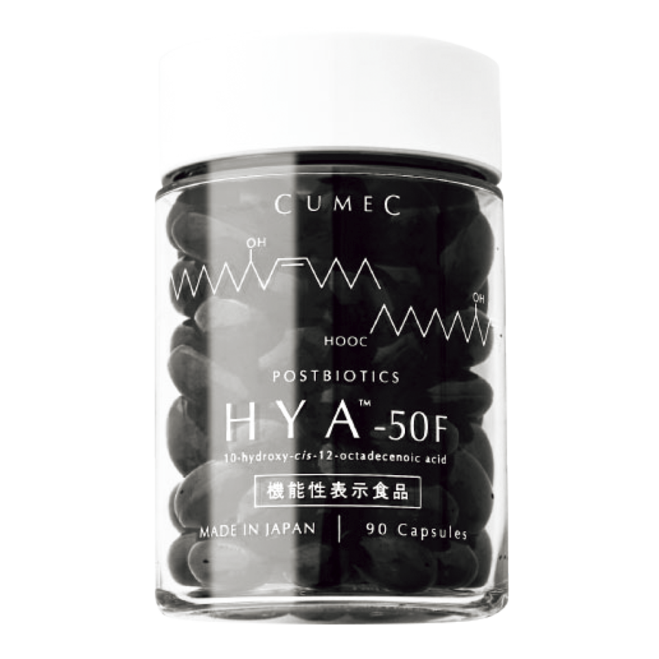 12.主成分は腸内細菌が作り出す希少な代謝産物。HYA™-50F ［機能性表示食品］ 90粒入り ¥6,900（キュメックサービスセンター）