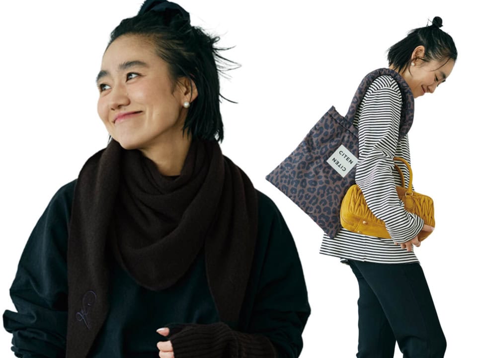 【冬小物】はカシミア、足元は5本指ソックス。おしゃれと防寒両立!|金子綾のオール私服コーデ