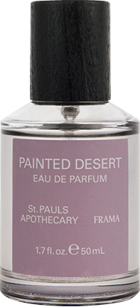 セージ、フランキンセンス、シダーウッドによる、朝霧のような透明感とアーシーな風情を併せ持つアロマ。ペインテッドデザート オードパルファム 50mL ¥19,800（FRAMA）