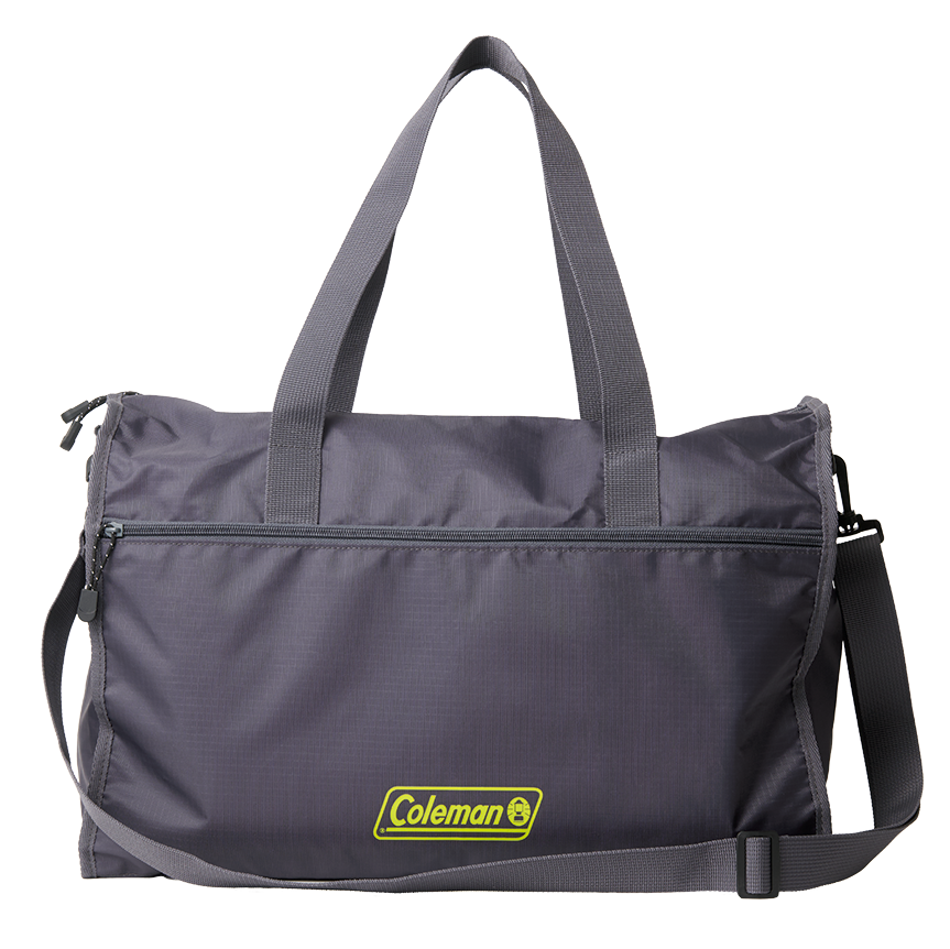 大きな前ポケットが付いた軽量ボストンバッグ