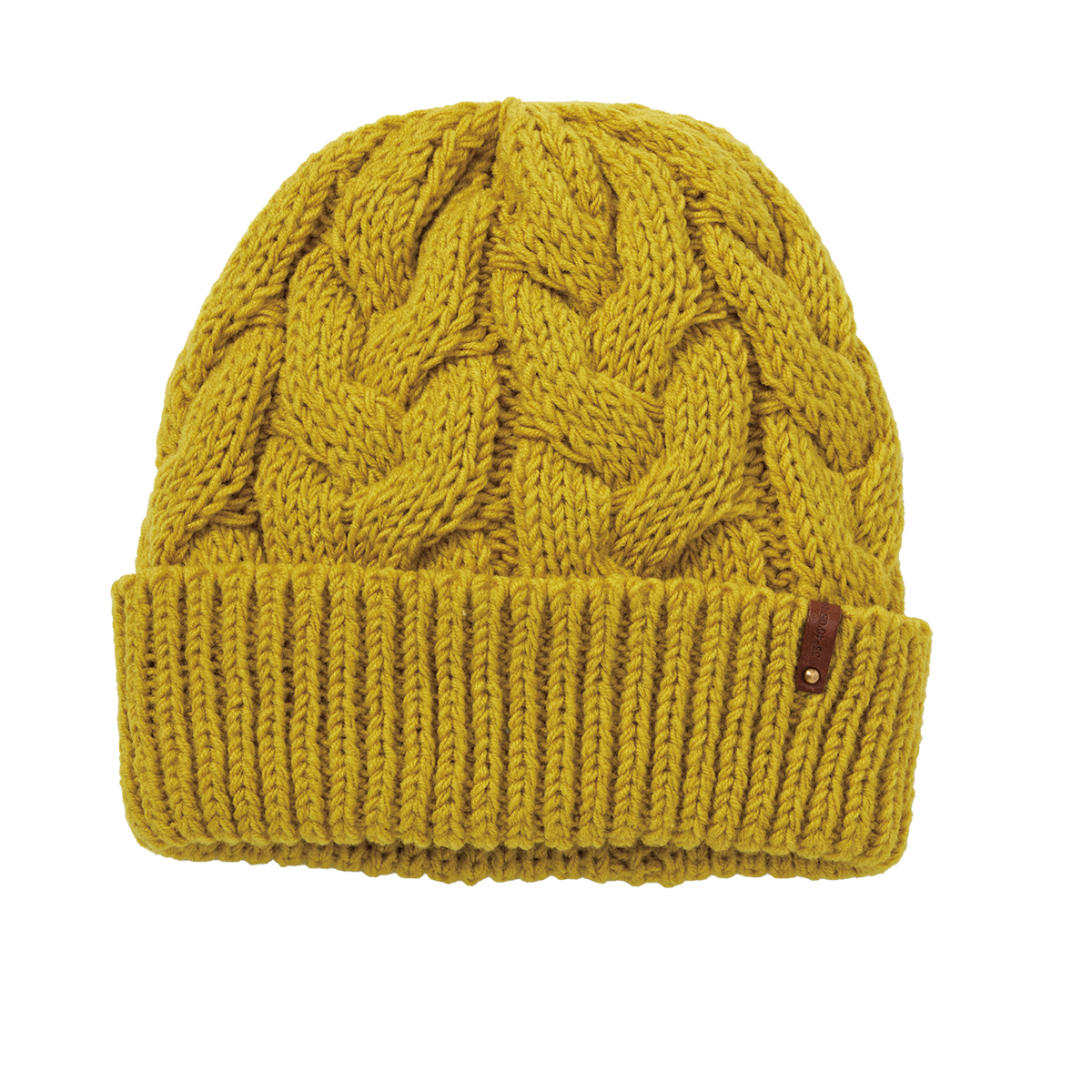 目を引くマスタード色と編地が存在感大。ニットキャップ¥9,460（CA4LA／CA4LA プレスルーム）
