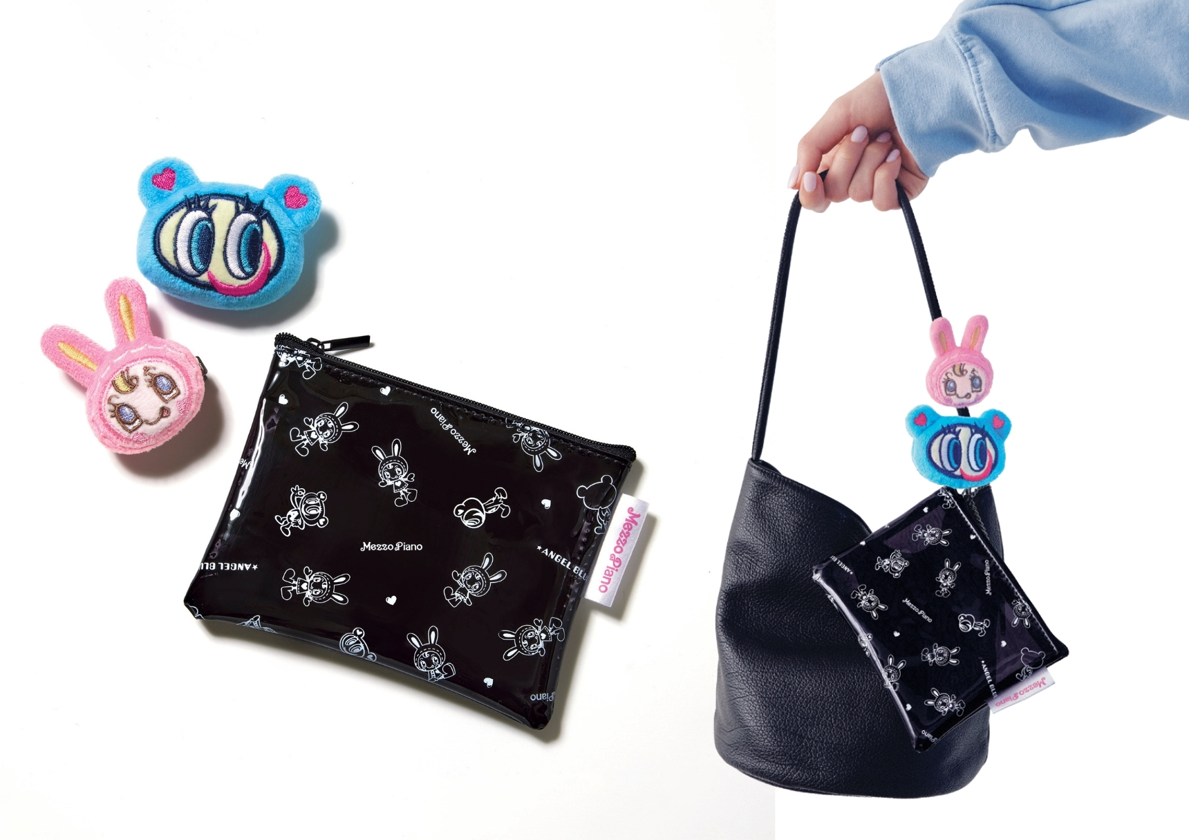 ベリエちゃん　トートバッグ 前髪クリップ モコモコミニポーチ 懐かしーッ！【ベリエちゃん＆ナカムラくん】前髪クリップ＆ポーチが