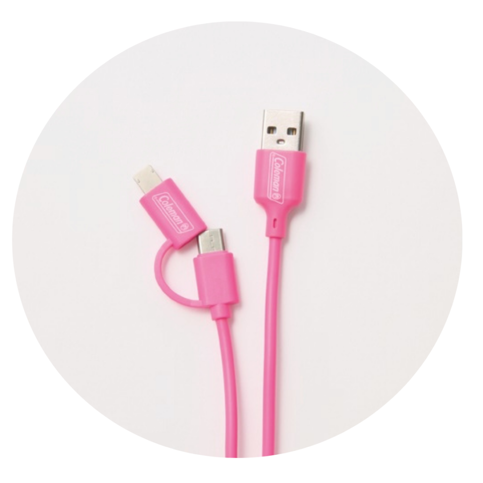 USB Type-Cとスマートフォン用（iPhone対応）コネクタが１本に！