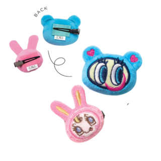 【ぬいぐるみ 前髪クリップ】もふもふ素材で映え確実のクリップ。