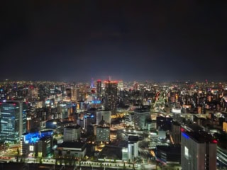 ジオラマのような名古屋の街並みを望むことができる。