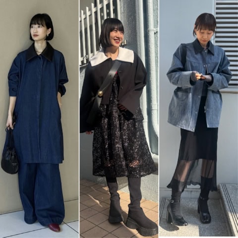 【40代スナップ7選】春先コーデが洒落る！ 「バイカラー襟」アウターの人気が急上昇中です♡