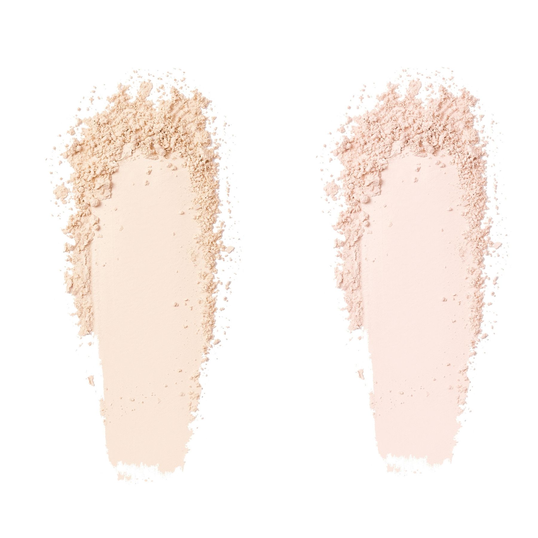 右から：01 ブルーム。色白さんや明るい肌の方に。02サンド。イエベ、ブルベ問わず誰もが使いやすいカラー。