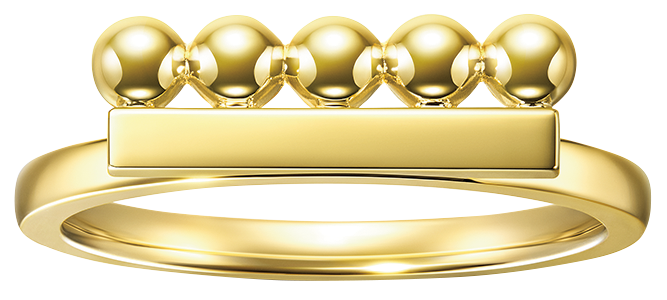 リング〈バランス シェイプ シグネチャー〉［K18イエローゴールド］¥275,000（タサキ）