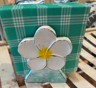 【フードランドのパラカチェック柄ピクニックシリーズ】友人宅ではハワイっぽいナプキンホルダーに置かれていました。