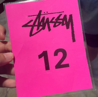 【Stussy Honolulu】こちらが整理券。行列の先頭でもらえます。
