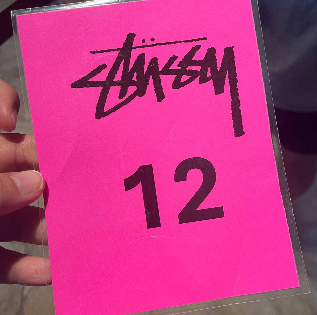 【Stussy Honolulu】こちらが整理券。行列の先頭でもらえます。