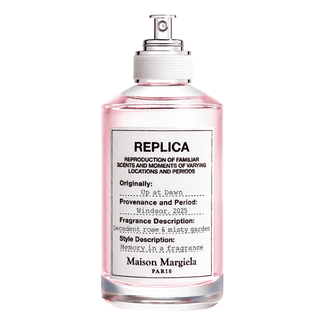 ピンクペッパーがきいたウッディフローラル。レプリカ オードトワレ アップ アット ドーン 100mL ¥24,640（メゾン マルジェラ フレグランス・2/5発売）